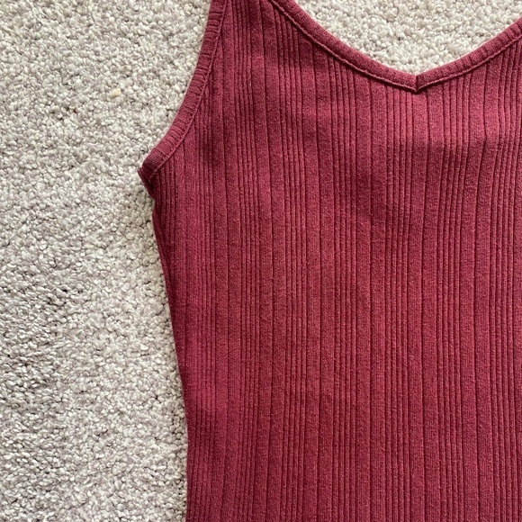 Topshop Burgundy Tank Top‎ - Picture 4 of 9